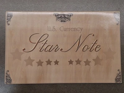 Billete estrella de 5 dólares de la Reserva Federal 1993 con soporte original BEP Foto 1 de 3