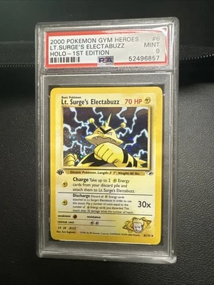 2000 Pokemon Gym Heroes Lt.Surge's Electabuzz 1st Ed. NM PSA 9 - Image 1 of 2