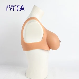 IVITA DD Cup 2XL Silicone Breast Forms Transgender Fake Boobs Crossdresser - Picture 1 of 12