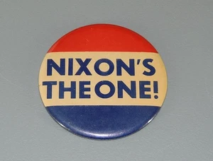 Nixon's The One 1960 Causa Campagna Politica Presidenziale 3,5" Pulsante Pinback - Foto 1 di 2
