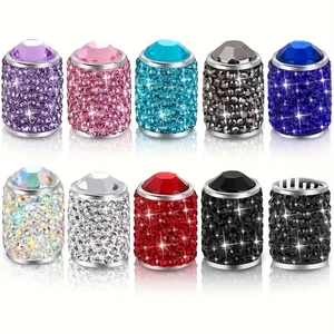 Tappi Valvola Stelo Pneumatici Bling Portatile Adattabile Manovrabile 4PCS con Strass - Foto 1 di 15