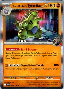 Team Rocket’s Tyranitar 096/182 SV10: Destined Rivals Rare - NM - Picture 1 of 2