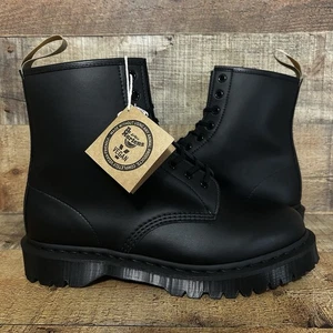 Doc Dr. Martens 27032 Mono Vegan Combat Boots Mens Size 12 Black Lace Up NEW - Picture 1 of 13