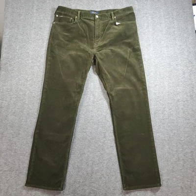 Polo Ralph Lauren Corduroy Pants Mens Size 38x32 Olive Straight Leg 100% Cotton - Image 1 of 4