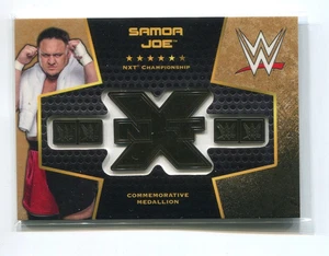 2017 Topps WWE Then Now Forever Championship Medallion Relic Gold 14/99 - Picture 1 of 2