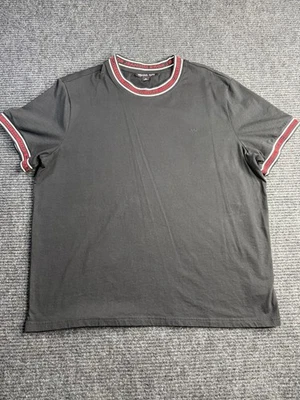 Michael Kors™  Men's XL Black T-Shirt Red White Logo Trim Crew Neck Tee - Image 1 of 4