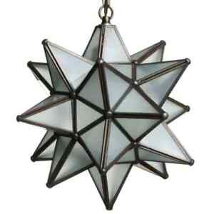 "As Is" 12 Inch Frosted White Glass Star - (#14) 50% Off!