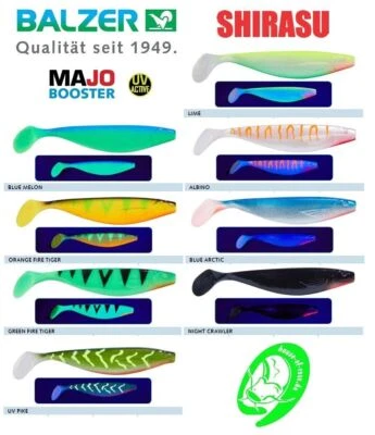 Balzer Shirasu Majo Booster 10/13/17 cm Shad Gummifisch Hecht Zander Barsch