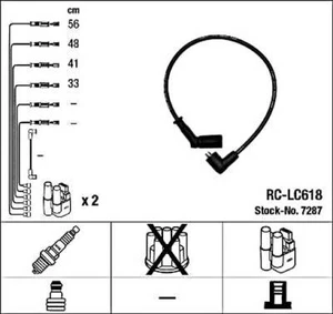 Juego de cables de encendido NGK negro para FIAT Tempra SW Tipo LANCIA Dedra 90-99 7787458 - Imagen 1 de 2