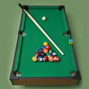 Pool Table Set for Kids Wooden Durable Office Use Billiard Cues Lightweight - Picture 1 of 6