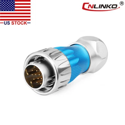 CNLINKO 19 Pin Power Circular Connector Male Plug Outdoor IP67 Heavy Duty M24 - Image 1 of 4