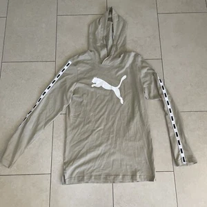 Felpa uomo Puma con cappuccio manica lunga micro nastro grigio ciottolo nuova con etichetta taglia SMALL - Foto 1 di 7