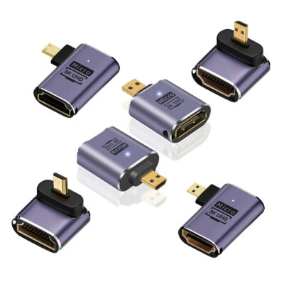 UHD Extension Converter Adapter Mini /Micro HDMI Male to HDMI 2.1 Female - Image 1 of 4