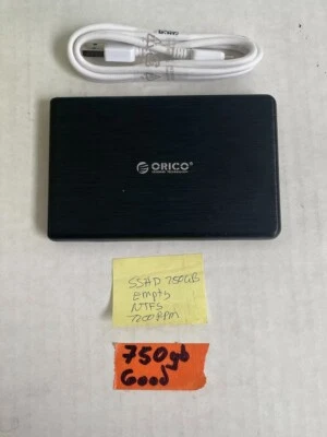 Seagate Momentus XT 750GB Serial ATA Hybrid ST750LX003 w/Orico Enclosure USB 3.0 - Image 1 of 3