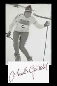 Marielle Goitschel - Skieuse alpine française - Carte signée + Photo - 90s - Picture 1 of 3
