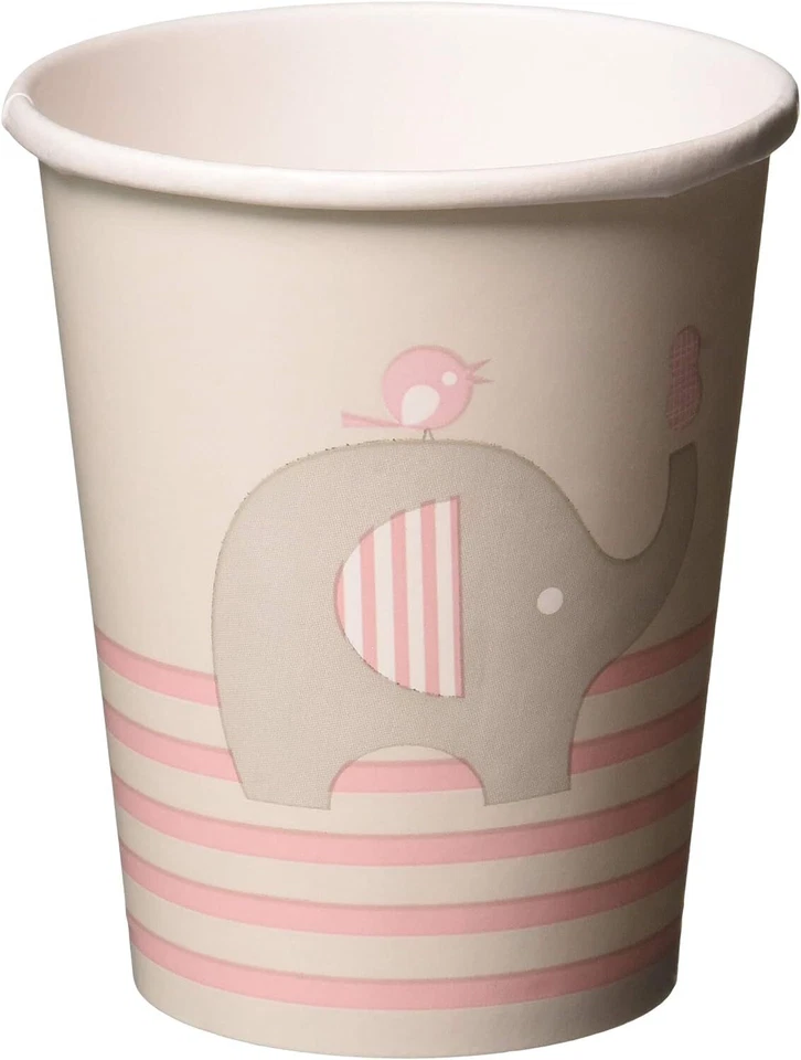 Little Peanut Girl Pink Elephant Animal Cute Baby Shower Party 9 oz. Paper Cups - Image 1 of 1