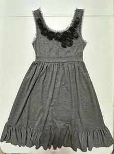 Vestido Candies Garden Mist Sin Mangas Hasta la Rodilla Gris Floral Roseta Escote XS - Imagen 1 de 5