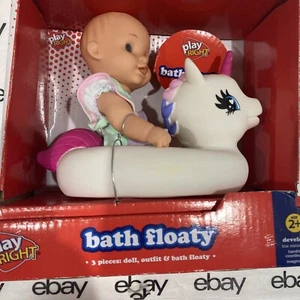 Toddler 2+ BATH FUN..FLOATING TOY BABY GIRL/ White Unicorn motor skills pink new - Picture 1 of 8