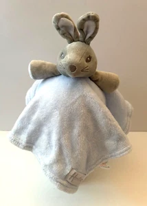 Hoolaroo Blue Bunny Baby Lovey Bunny Security Blanket Plush - Picture 1 of 6