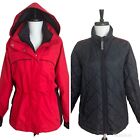 Pacific Trail 3 In 1 Jacket Womens M Red Parka Insulated Ski Snowboard Black