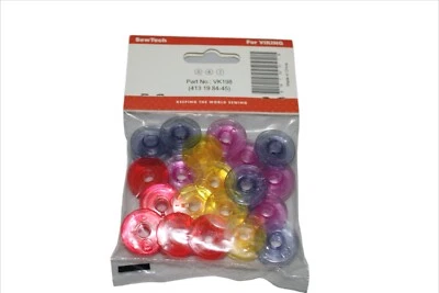 20 bobinas de acuarela SewTec para máquina de coser Viking 5, 6, 7 Foto 1 de 2
