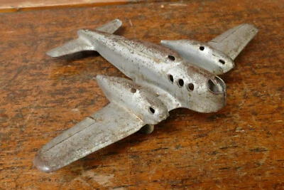 Vintage 1930’s Wyandotte Pressed Steel Airacuda Bomber Airplane Toy - 8.5” Wide - Image 1 of 4