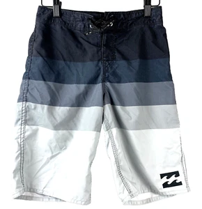 BILLABONG Originals All Day Board Shorts Boys Size 25 Black Gray Striped pockets - Picture 1 of 10