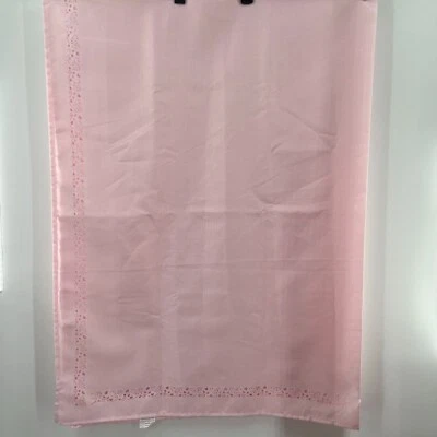 Pink Polyester Laser Cut Fabric Tablecloth with hearts design 60"x84" New - Image 1 of 4