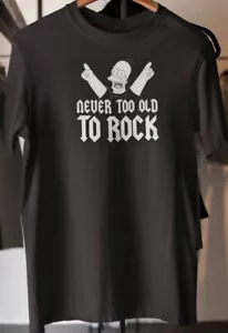 The Simpsons Homer Simpson Never Too Old To Rock & Roll Men’s Black Tee Large - Picture 1 of 2