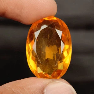 Large Yellow Citrine 48.50 CT Oval Faceted Cut Loose Gemstone Gift for Birthday - Picture 1 of 4