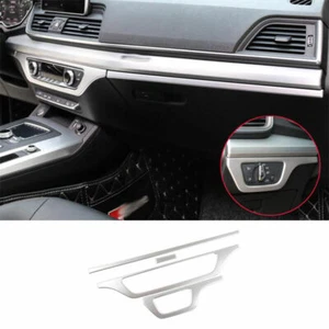 For Audi Q5 2018-2023 ABS Matte Silver Central Console Dashboard Strip Trim 4PCS - Picture 1 of 5