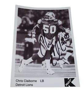 Chris Claiborne Detroit Lions Autographed 6.75" x 4.75" Photograph K-Mart Event - Picture 1 of 3