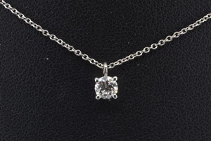 Tiffany&Co / Halskette - Tiffany Solitär Diamant Anhänger - Platin - 0,38ct - Bild 1 von 10