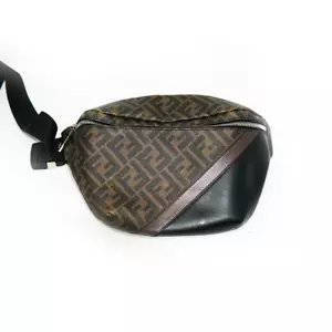 Fendi Fanny Pack Brown FF Logo w/ Papers & Dustbag - Picture 1 of 8