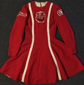 Vtg 60s Cordova School Varsity Letterman Dress Talon Zip Cheer Football Track PE - Picture 1 of 11