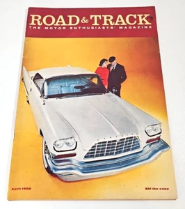 APRIL 1958 ROAD & TRACK MAGAZINE CHRYSLER 300-D, PORSCHE SPEEDSTER VINTAGE AUTO - Picture 1 of 4