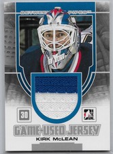2013-14 Kirk McLean ITG Between The Pipes Game-Used Jersey Silver /180