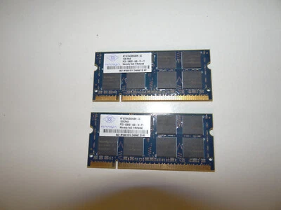 Nanya PC2-5300 1 GB SO-DIMM 667 MHz PC2-5300 DDR2 Memory (NT1GT64U8HB0BN-3C) - Image 1 of 2