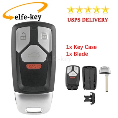 for Audi A4 B9 A5 Q5 Q7 TT S4 S5 SQ5 4B Remote Key Fob Case Shell 2017 2018 2019 - Image 1 of 4