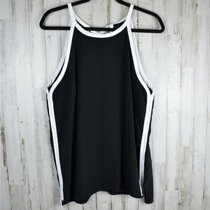 NEW Metaphor black high neck tank top blouse shirt Women's xlarge business chic - Picture 1 of 8