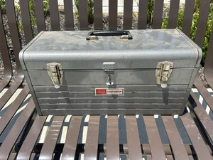 Vintage Sears Craftsman 6512 Made In USA Metal Tool Box With Tray 20”x8.5”x9.5” - Picture 1 of 16