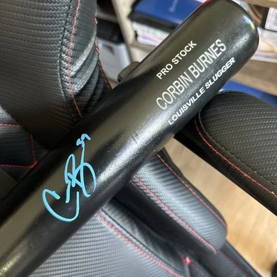 Corbin Burnes Autographed Louisville Slugger Bat - Image 1 of 2