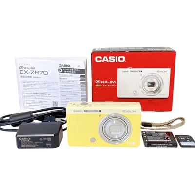 [Top Mint w/ Box ] CASIO EXILIM HIGH SPEED EX-ZR70 Yellow Digital Camera From JP - Image 1 of 4