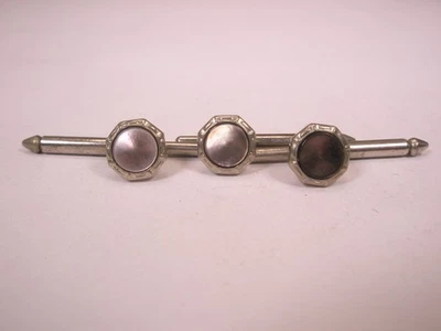 5/16" Gris Madreperla Octágonos Vintage Formal Esmoquin Baile de graduación Camisa Conjunto de Tachuelas c372 Foto 1 de 4