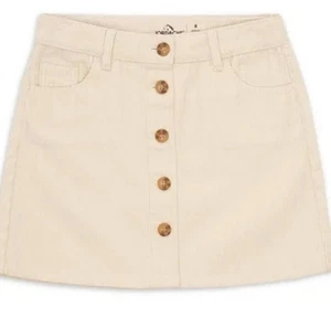 New Jordache Corduroy Button Up Cream Skirt Girls Size L 10-12 - Picture 1 of 7
