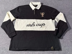 Staple MLS Cup 2023 Columbus Crew Men's Striped Rugby Polo Shirt Long Sleeve XL - Picture 1 of 7