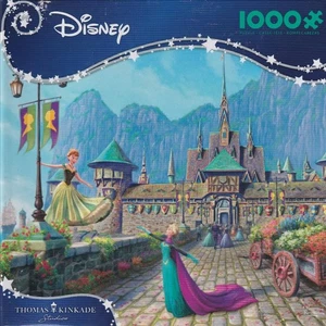 Thomas Kinkade Disney Jigsaw Puzzle Frozen Celebration in Arendalle NIB - Picture 1 of 1