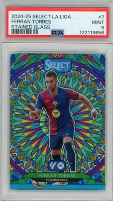 2024-25 Select La Liga Ferran Torres Stained Glass SP PSA 9 #7 Barcelona - Image 1 of 3