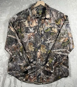 Cabelas Kanati Camo Button Up Fleece Shirt Men’s XL Classic Fit Long Sleeve Warm - Picture 1 of 8