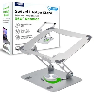 Swivel Laptop Stand for Desk, Adjustable Computer iPad Stand for Desk w/ 360 ... - Picture 1 of 9